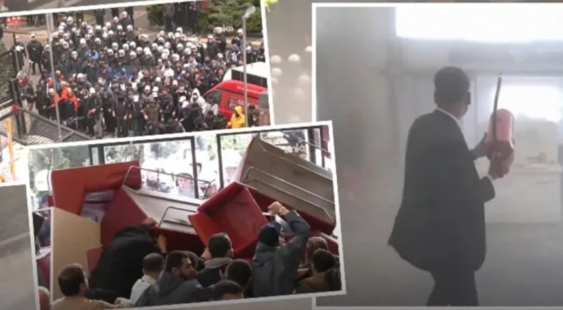 CHP Genel Merkezi'nde biber gazlı, plastik mermili müdahale!