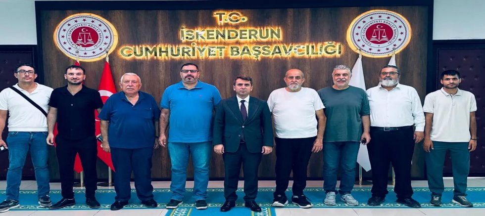 HATAY AKTİF GAZETECİLER CEMİYETİ'NDEN BAŞSAVCI BURAK ÖZTÜRK'E HAYIRLI OLSUN ZİYARETİ