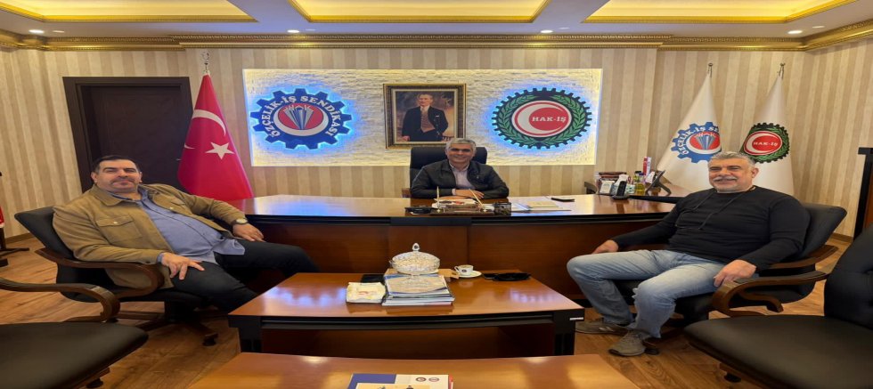 Hatay Aktif Gazeteciler Cemiyeti’nden Özçelik İş Sendikası Başkanı Mehmet Güngör’e hayırlı olsun ziyareti