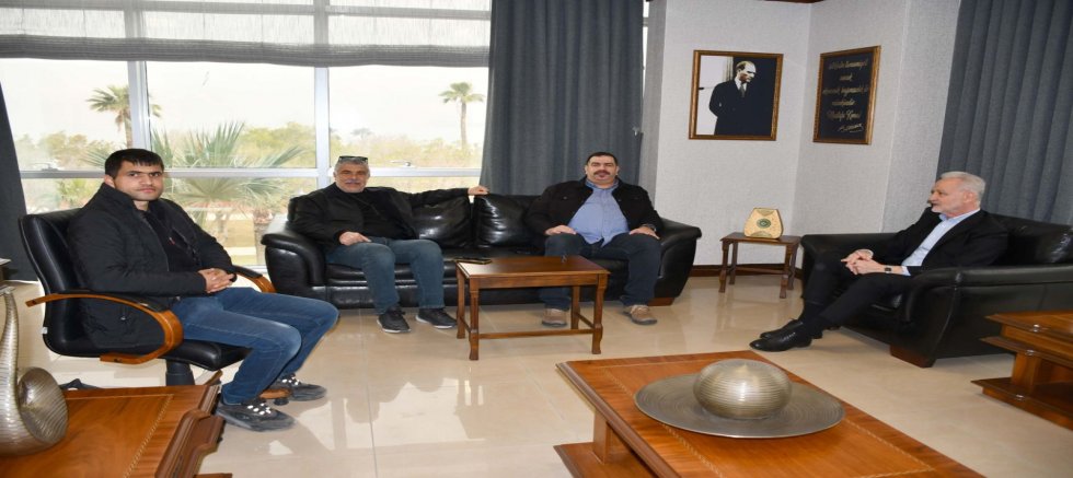 Hatay Aktif Gazeteciler Cemiyetinden İTSO Başkanı Levent Hakkı Yılmaz'a nezaket ziyareti.