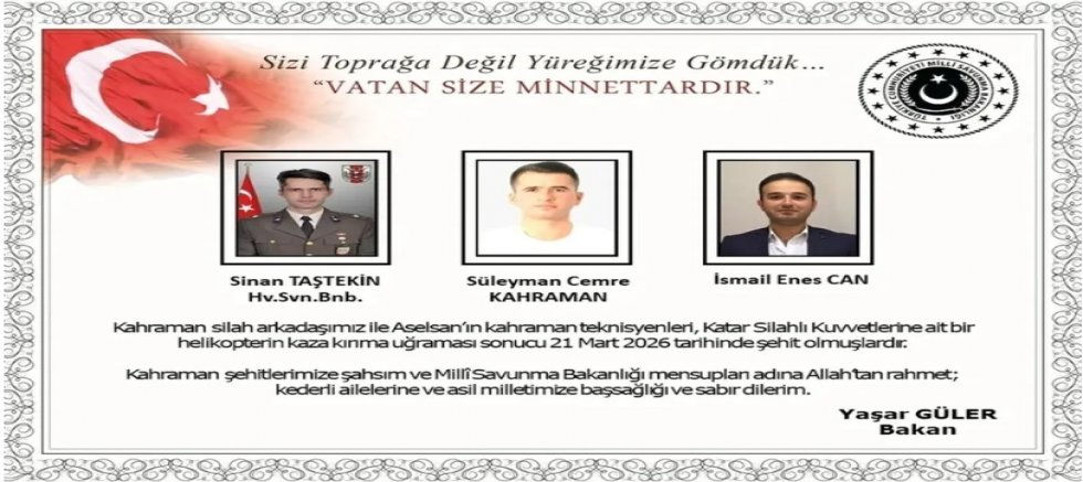 Türkiye’yi yasa boğan kaza: 3 şehit