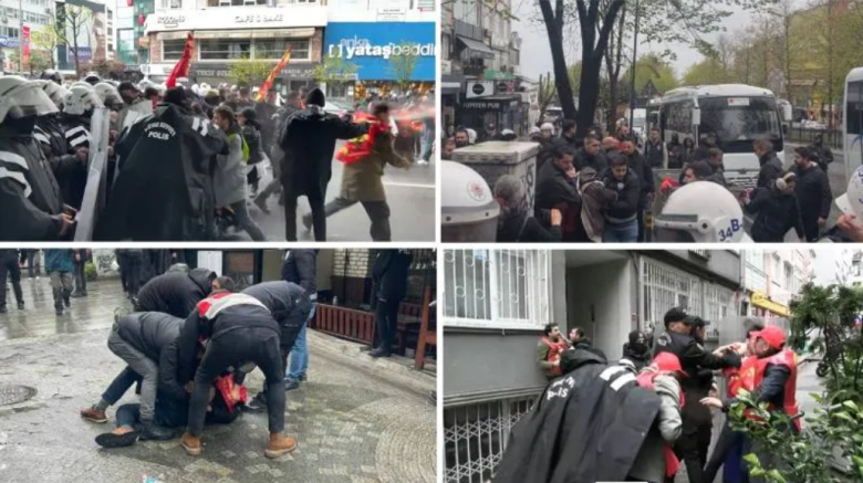 Polis barikatları gölgesinde 1 Mayıs: Taksim’e yürümek isteyenlere müdahale; 575 kişi gözaltına alındı