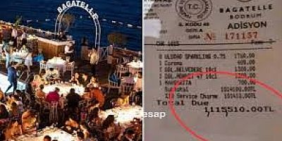 1 Milyon 115 TL'lik Yemeğin Hesabında Dikkat Çeken Ayrıntı!