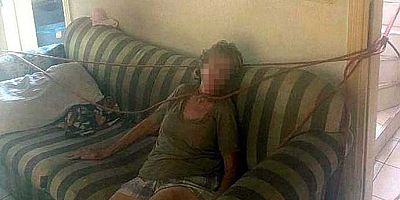 71 yaşındaki kadın boynu ve ayaklarından iple bağlanmış halde bulundu