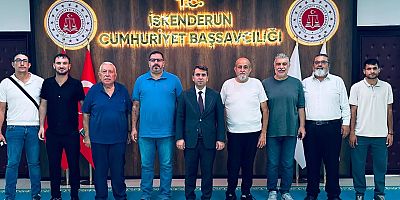 HATAY AKTİF GAZETECİLER CEMİYETİ'NDEN BAŞSAVCI BURAK ÖZTÜRK'E HAYIRLI OLSUN ZİYARETİ