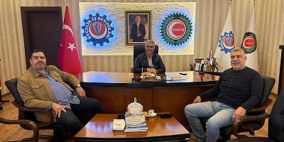 Hatay Aktif Gazeteciler Cemiyeti’nden Özçelik İş Sendikası Başkanı Mehmet Güngör’e hayırlı olsun ziyareti