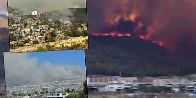 İzmir alev alev! Yangın yerleşim yerlerine ulaştı Belediye başkanı ‘Evleri boşaltın’ çağrısı yaptı