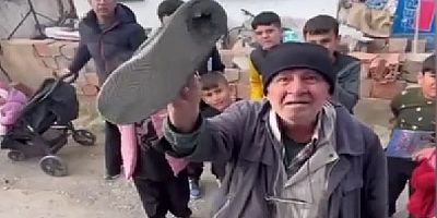 Tabanı delik ayakkabısını gösterip isyan etti: İşte emeklinin hali, sadaka gibi bin lira ikramiye verdiler