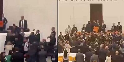 TBMM’deki Can Atalay oturumunda kavga çıktı, tekmeler yumruklar konuştu